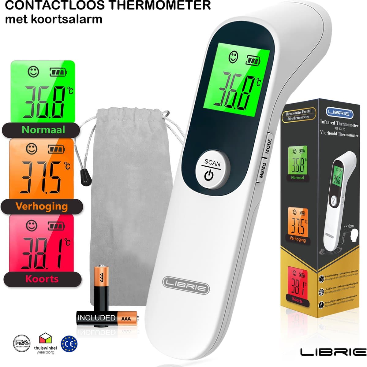 Librie Voorhoofd thermometer