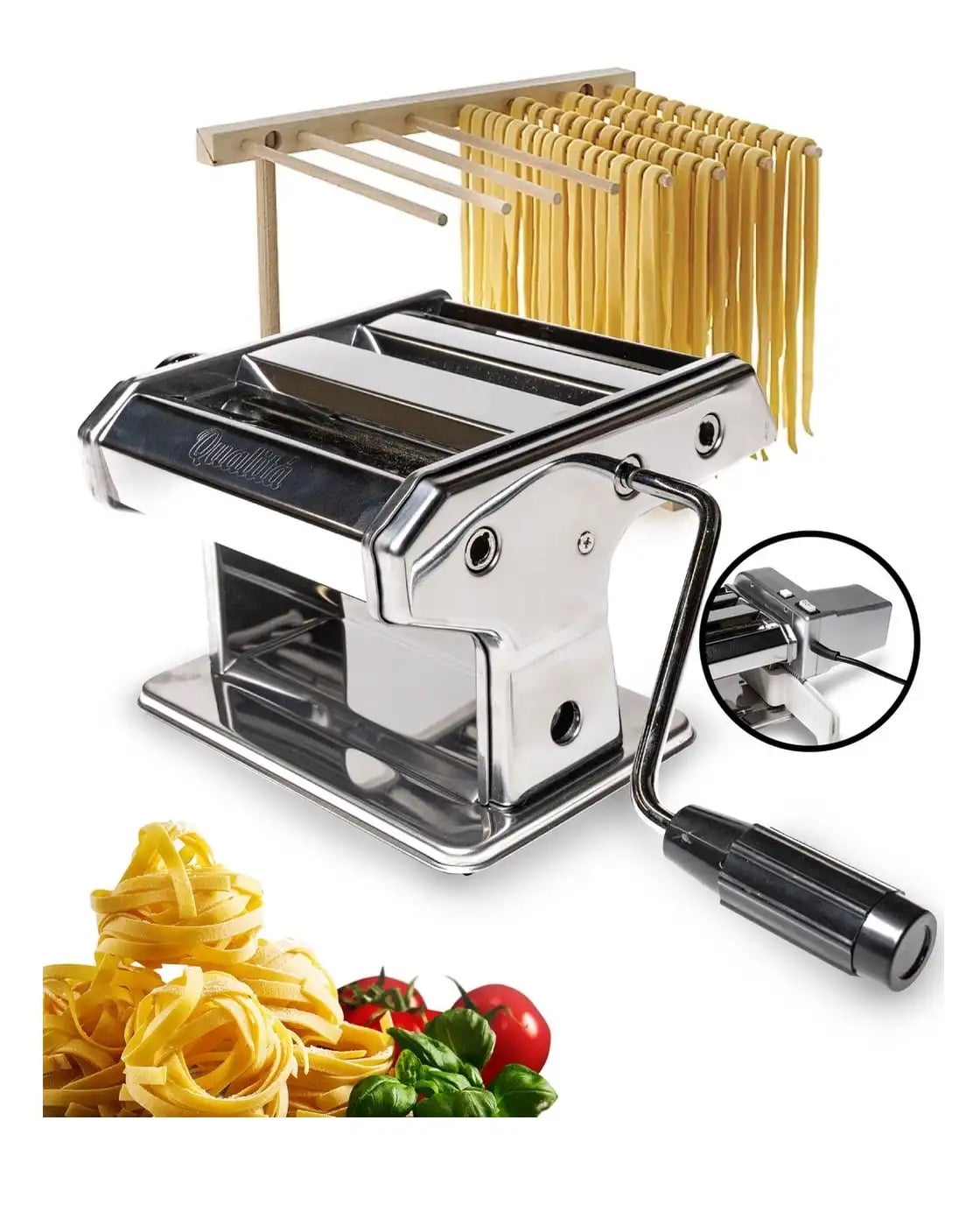 Qualitá Pastamachine met Pasta Droogrek