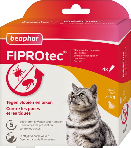 Beaphar Fiprotec - Vlooiendruppels voor Katten