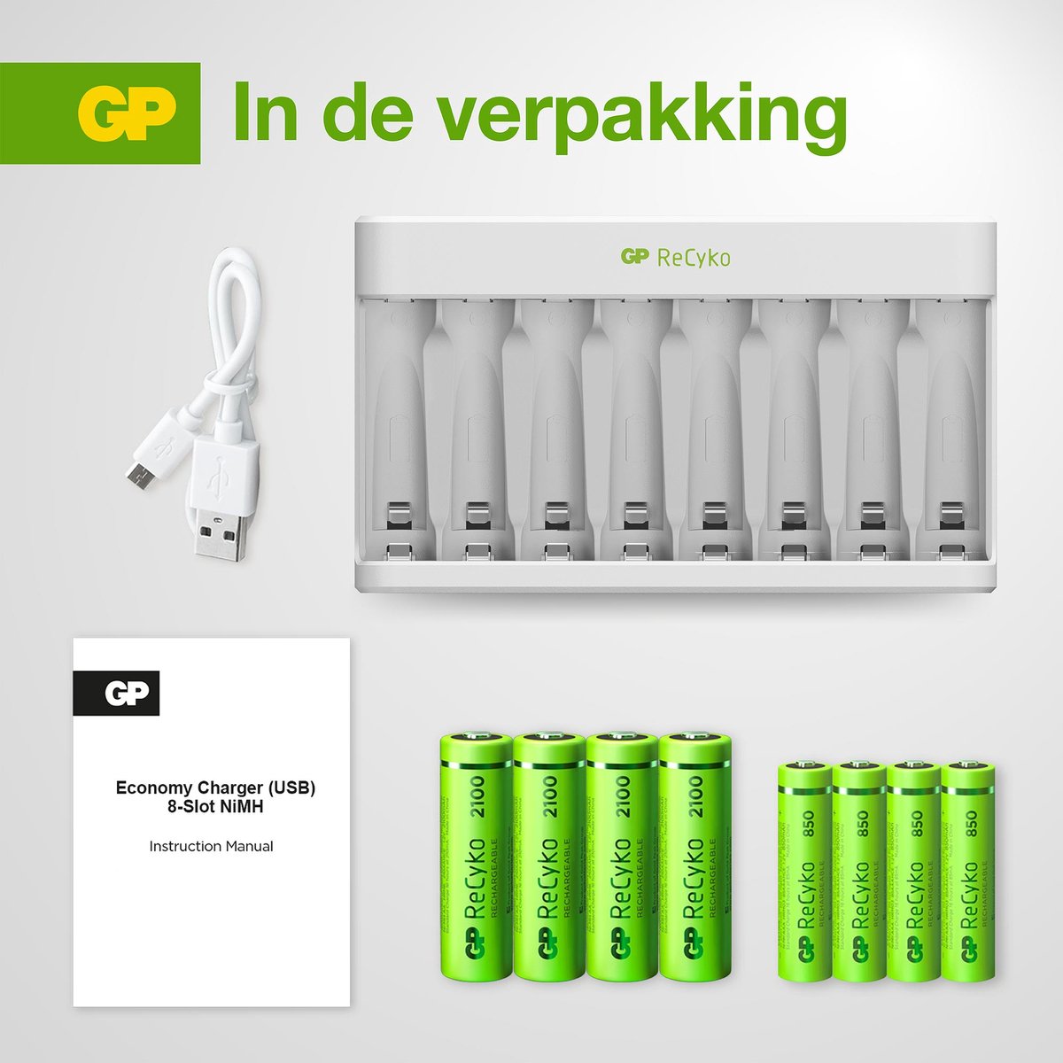 GP ReCyko Batterijlader E811