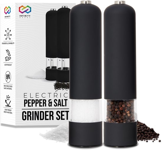 Infinity Goods Elektrische Peper- en Zoutmolen Set