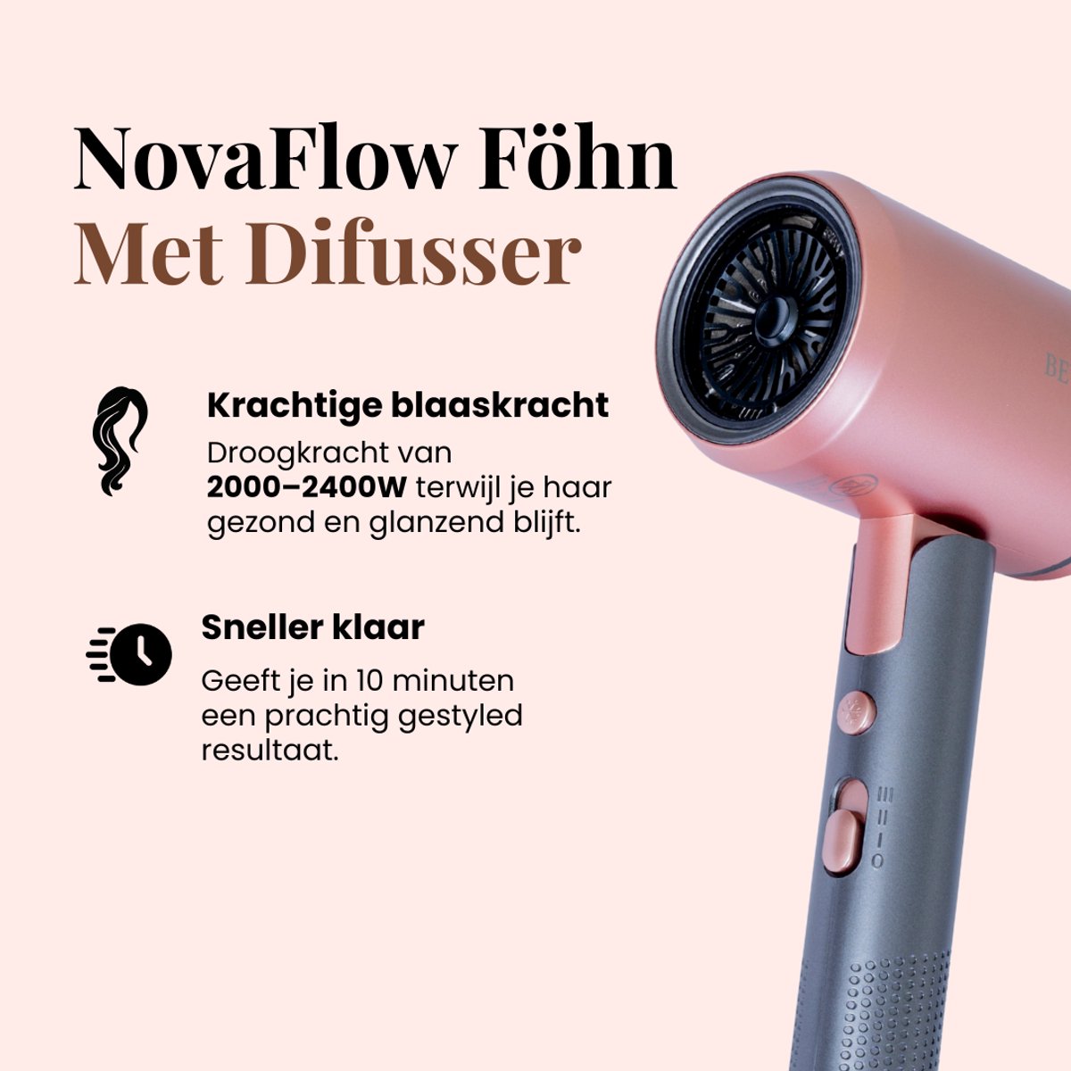 Beyeza Föhn met Diffuser